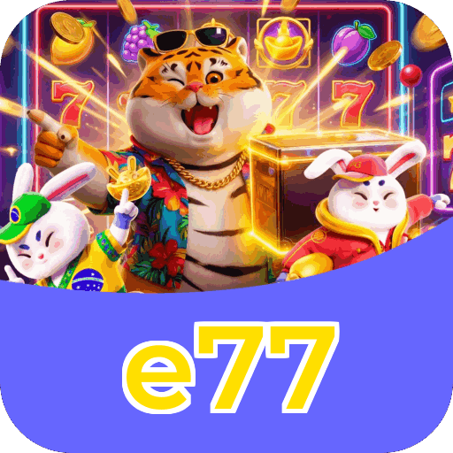 Catálogo slots e77 mostrando top jogos Gates Olympus Sweet Bonanza Fortune Tiger Big Bass volatilidade RTP